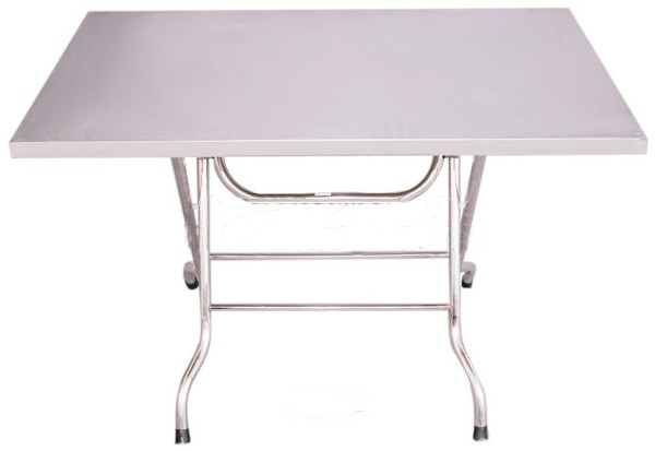 B2: Bàn xếp inox chữ nhật: 0.6x1.0 (m), ống 32x0.8mm, mặt 0.8mm, cao 0.75m B2: Bàn xếp inox chữ nhật: 0.6x1.0 (m), ống 32x0.8mm, mặt 0.8mm, cao 0.75m